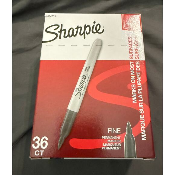 NEW‎ Sharpie Permanent Markers Fine Point Black 36 Count School Office - Picture 3 of 7